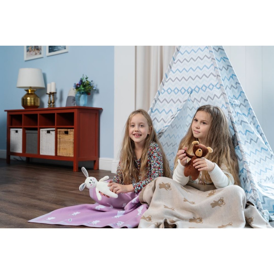 Мягкая игрушка Beastie Toys, мишка с белым шарфом