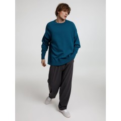 Джемпер оверсайз унисекс Stated в сумке, синий (морская волна), размер S/M