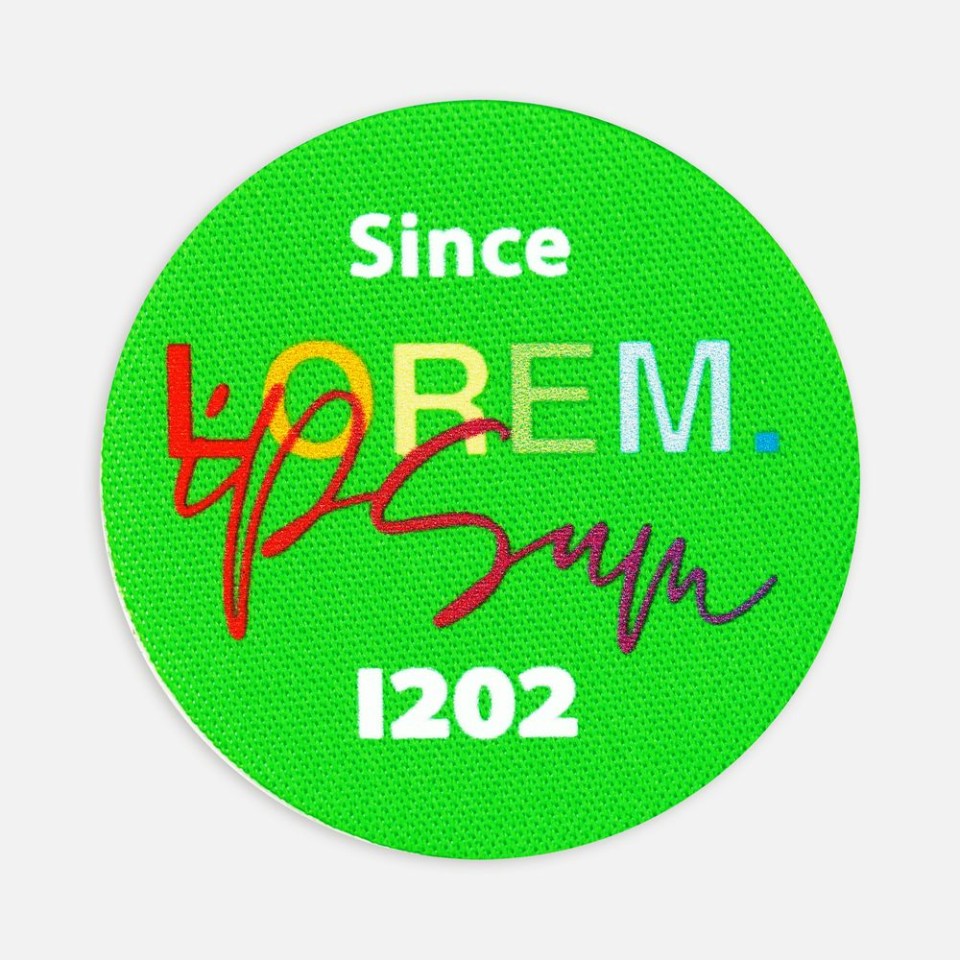 Наклейка тканевая Lunga Round, M, зеленый неон