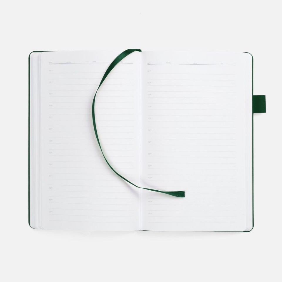 Ежедневник White Shall, недатированный, бело-зеленый