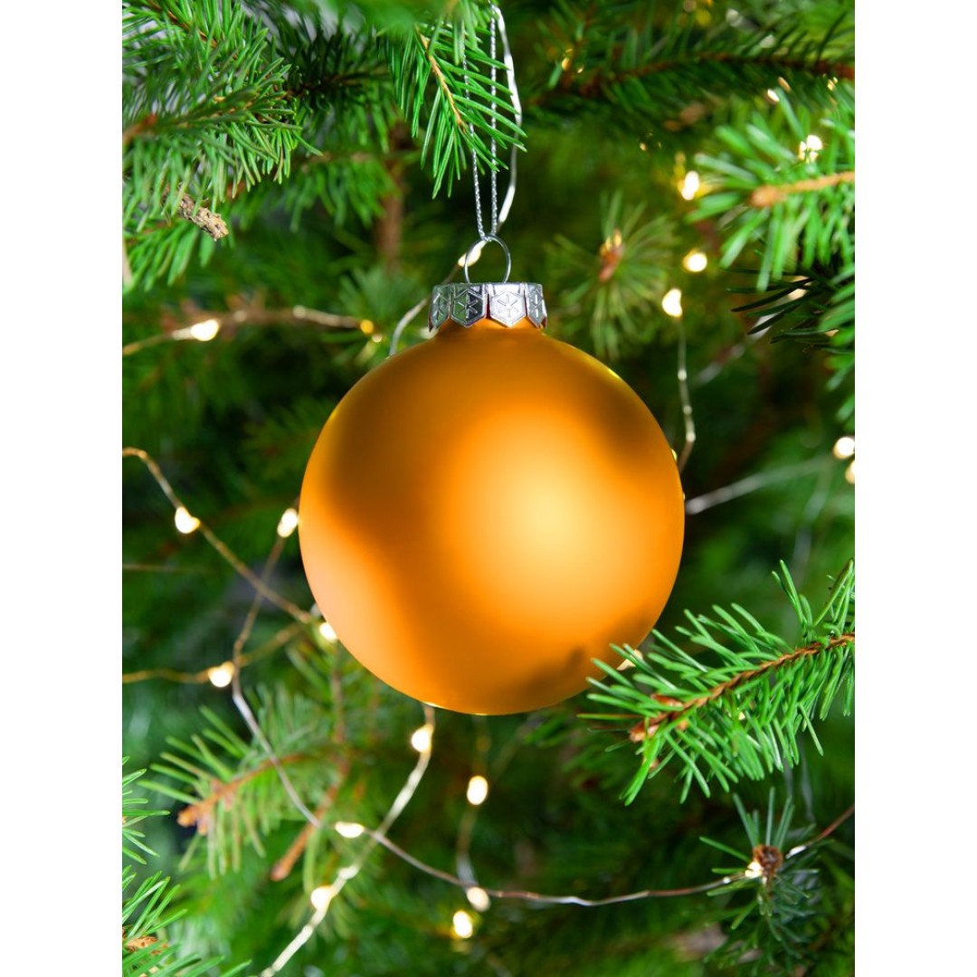 Елочный шар Finery Matt, 8 см, матовый оранжевый