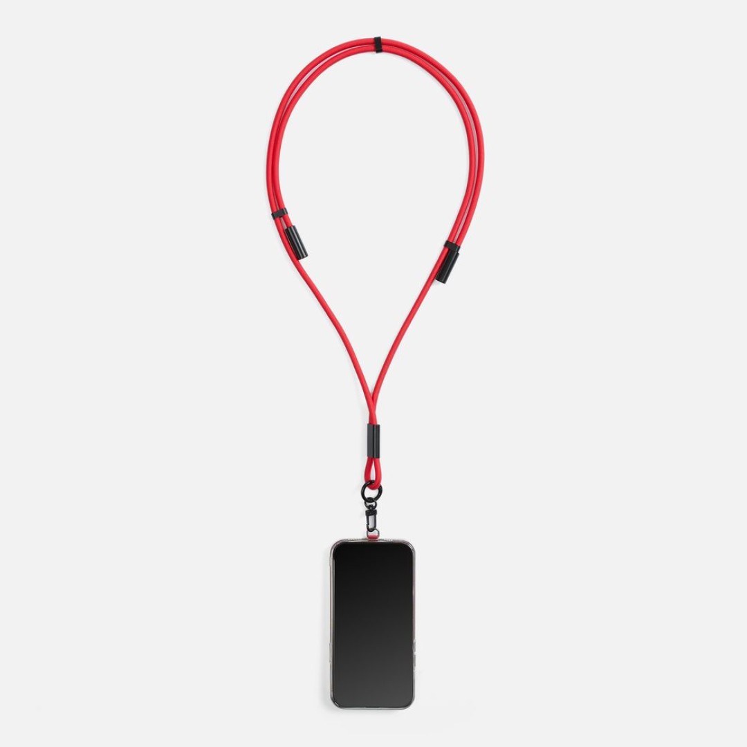 Кабель-ланьярд energyFlex Power Delivery 60 Вт, красный