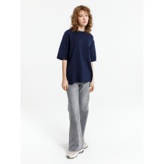 Джемпер с коротким рукавом Siluetti Volumica, темно-синий, размер XS/S