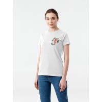 Футболка женская «Цветочная азбука: Н», белая, M