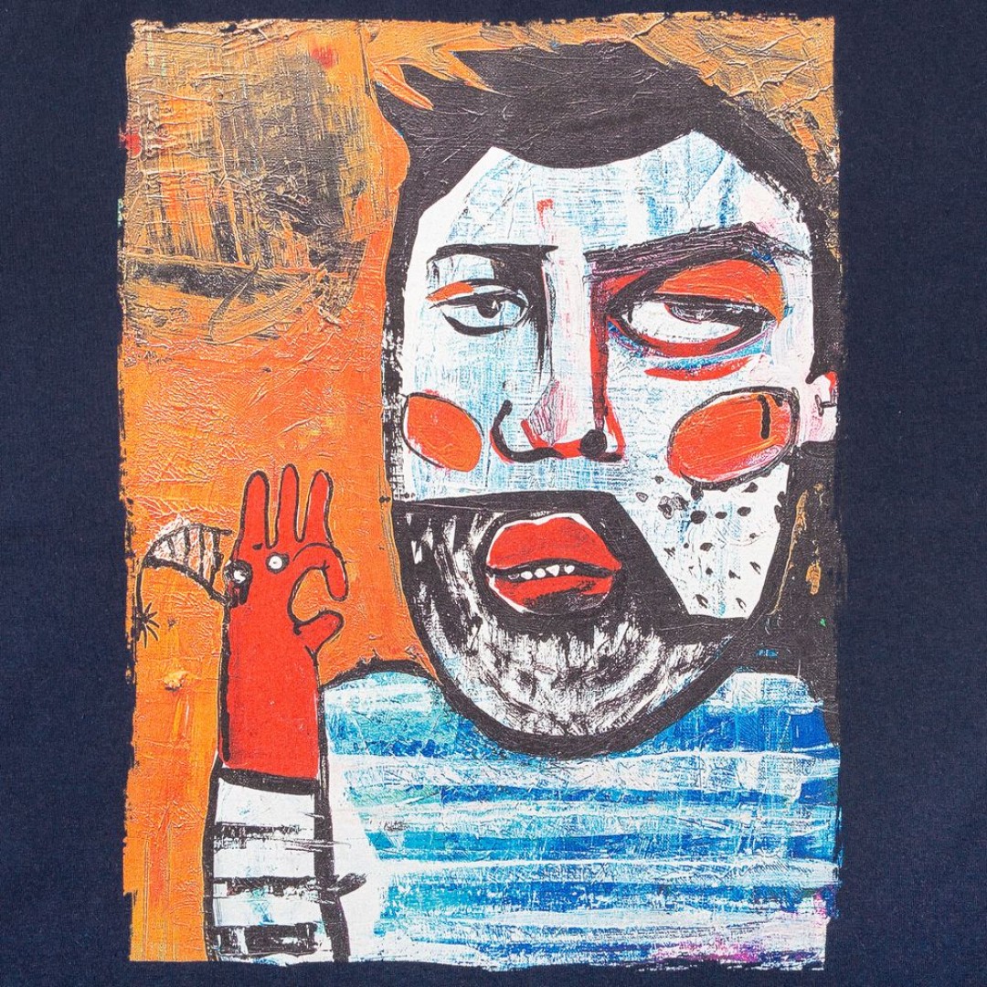 Футболка «У матросов нет вопросов», кобальт (темно-синяя), S