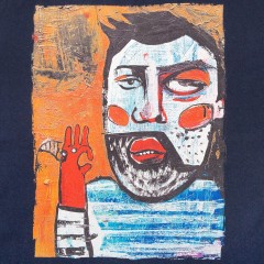 Футболка «У матросов нет вопросов», кобальт (темно-синяя), S