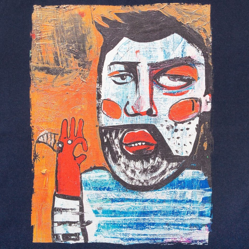 Футболка «У матросов нет вопросов», кобальт (темно-синяя), S