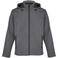 Куртка софтшелл с капюшоном мужская Race Men, темно-серая, размер XL