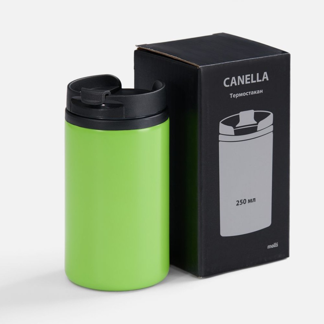 Термостакан Canella, зеленый матовый (яблоко)