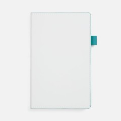 Ежедневник White Shall, недатированный, бело-бирюзовый