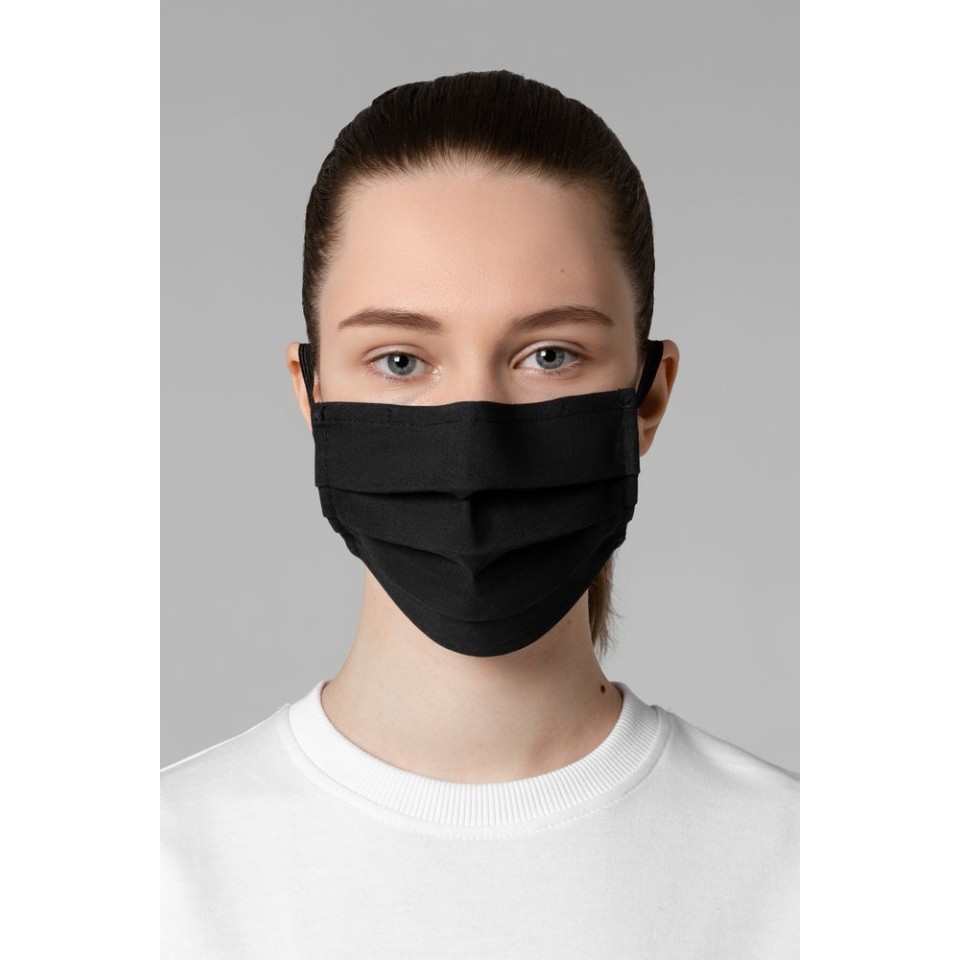 Маска гигиеническая Respire, двухслойная, немедицинская, черная, М