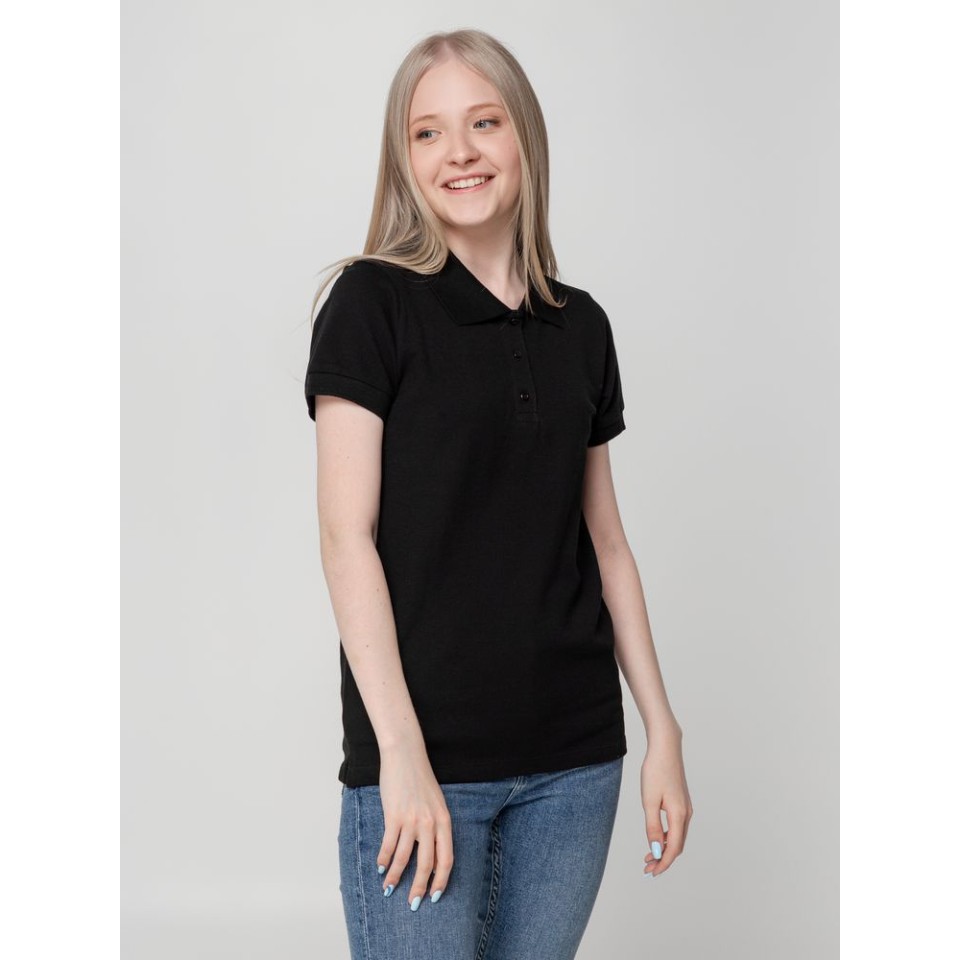 Рубашка поло женская Virma lady, черная, S