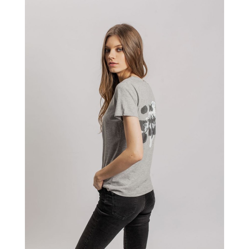 Футболка женская «Подсознательность», серый меланж, L