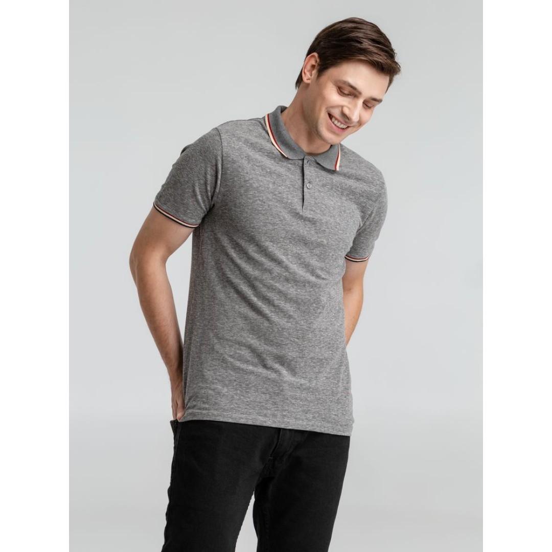 Рубашка поло мужская Paname Men черный меланж, M