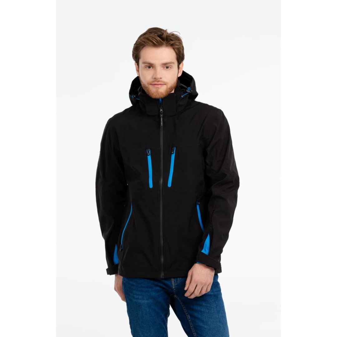 Куртка софтшелл мужская Patrol черная с синим, L