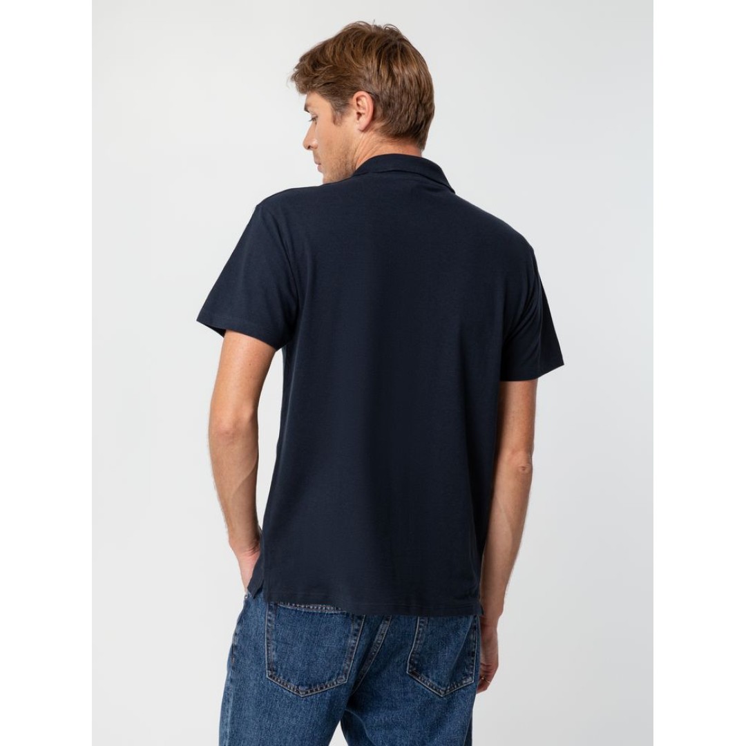 Рубашка поло мужская Summer 170 темно-синяя (navy), L