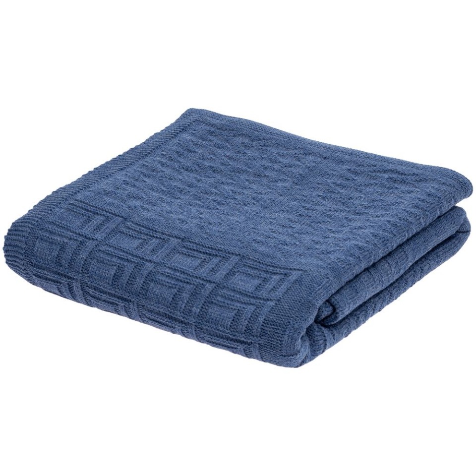 Плед Snippet, синий меланж (джинс)