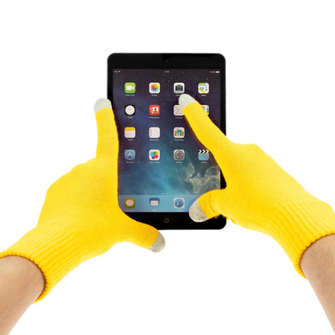 Перчатки сенсорные Urban Flow, желтые, размер S/M