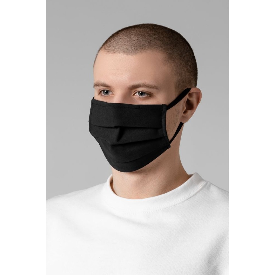 Маска гигиеническая Respire, двухслойная, немедицинская, черная, М