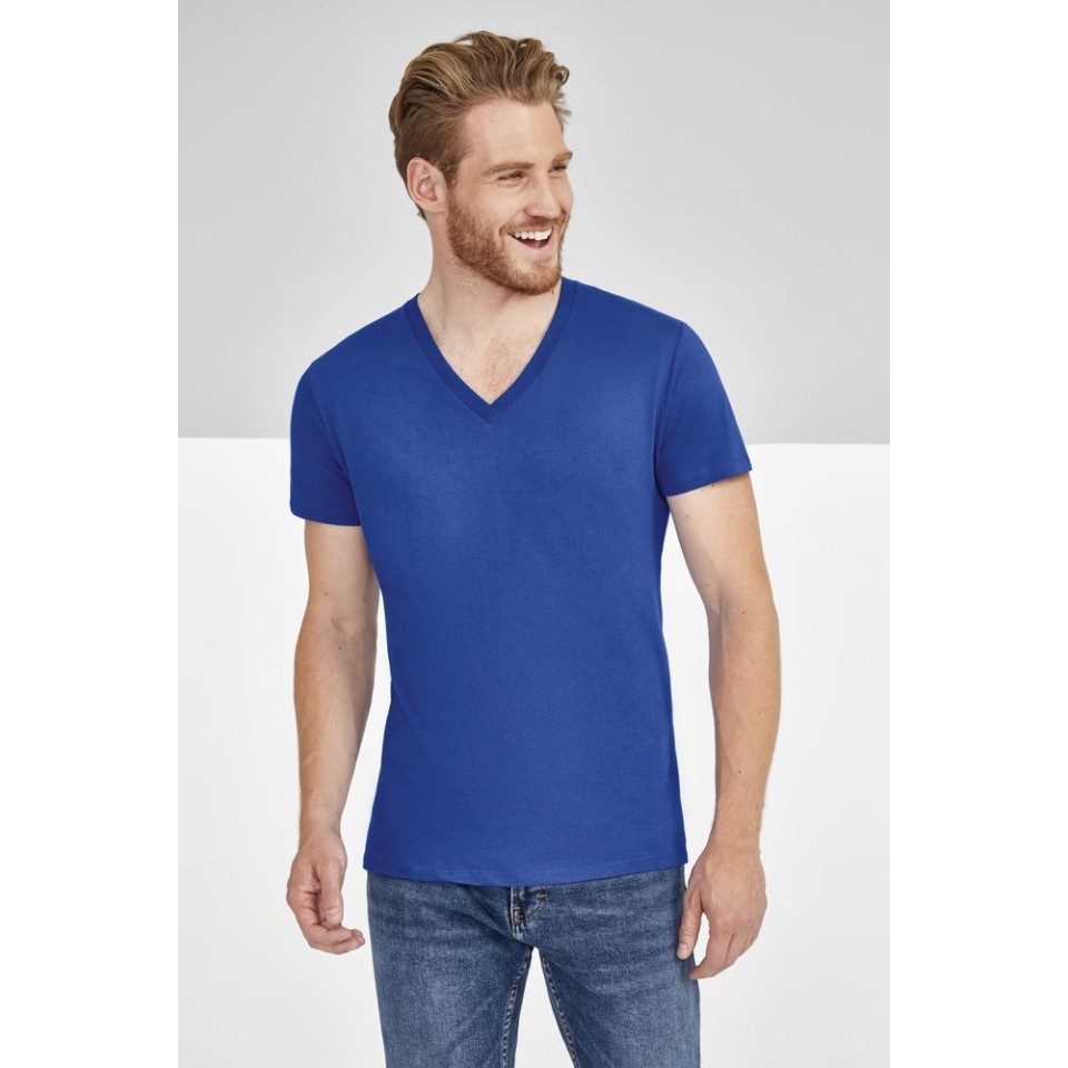 Футболка мужская с глубоким V-обр. вырезом Master 150, белая, XL