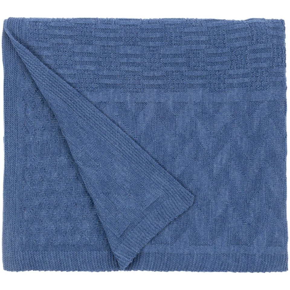 Плед Snippet, синий меланж (джинс)