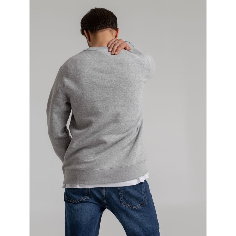 Свитшот унисекс King, серый меланж, S