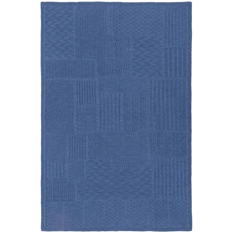 Плед Snippet, синий меланж (джинс)