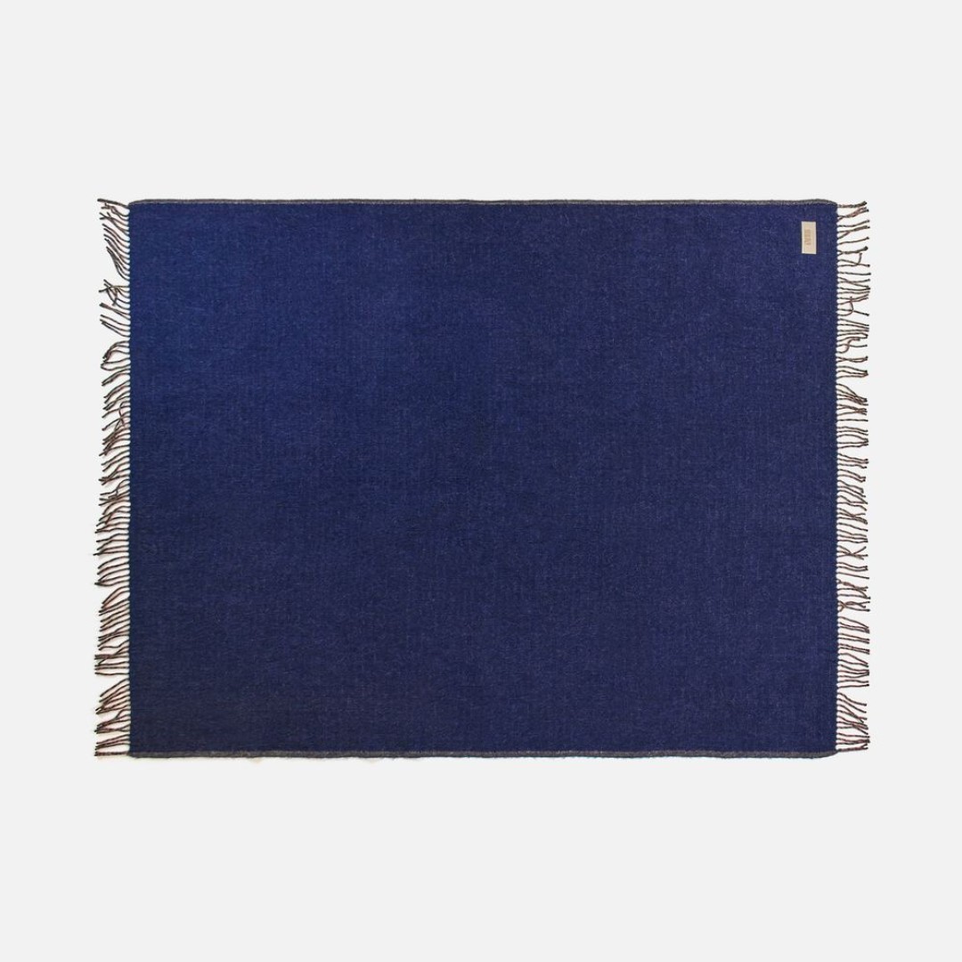 Плед Devika, синий с бежевым