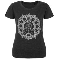 Футболка женская Chakraday, черный меланж, S