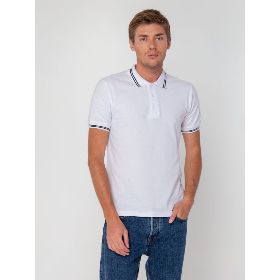 Рубашка поло Virma Stripes, белая, XL