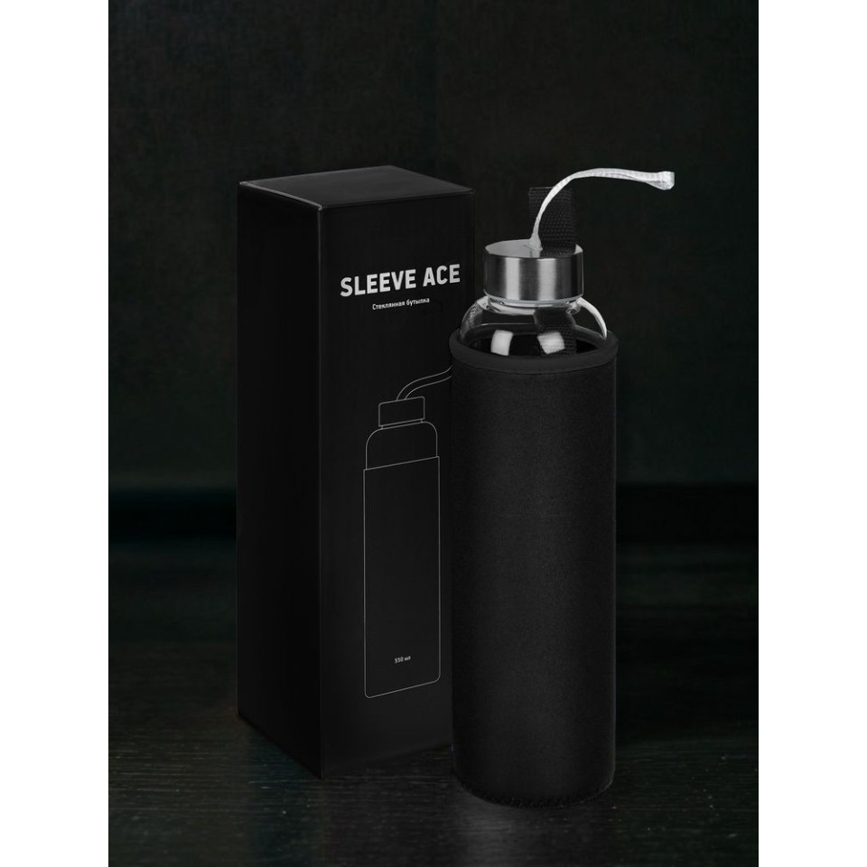 Бутылка для воды Sleeve Ace, черная