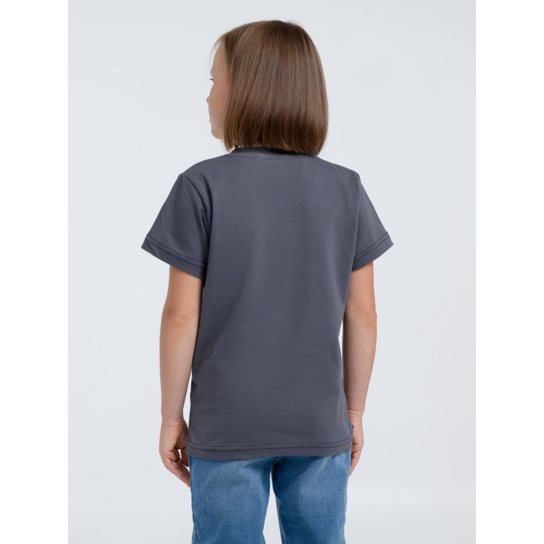 Футболка детская T-Bolka Kids, темно-серая (графит), 6 лет