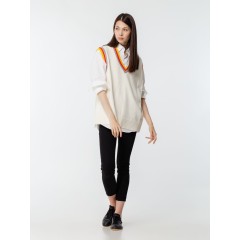 Жилет оверсайз унисекс Cornell в сумке, молочно-белый, размер S/M