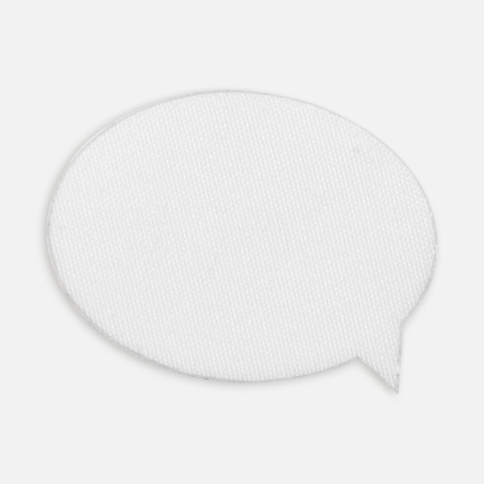 Наклейка тканевая Lunga Bubble, M, белая