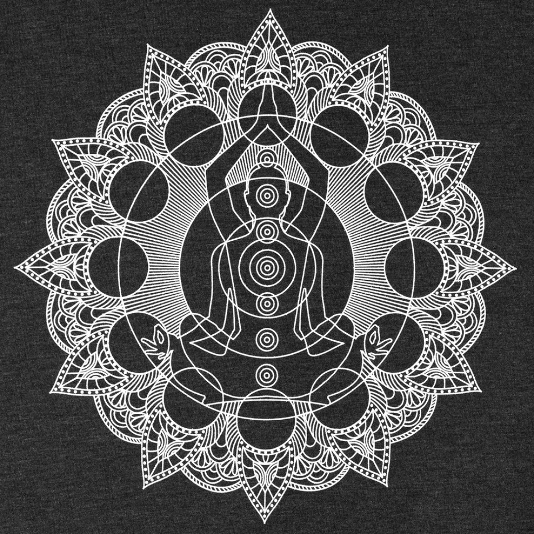 Футболка женская Chakraday, черный меланж, S