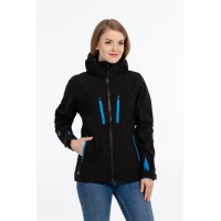 Куртка софтшелл женская Patrol черная с красным, XS