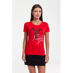 Футболка женская «Любовь зла», красная, M
