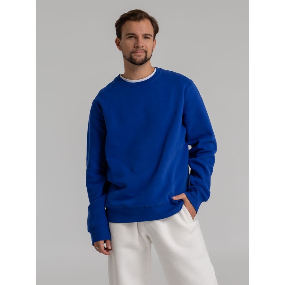 Свитшот унисекс King, ярко-синий, XS