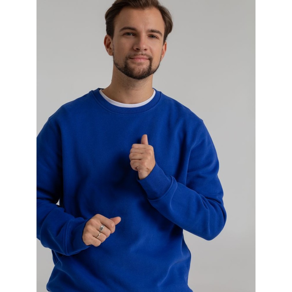 Свитшот унисекс King, ярко-синий, XS