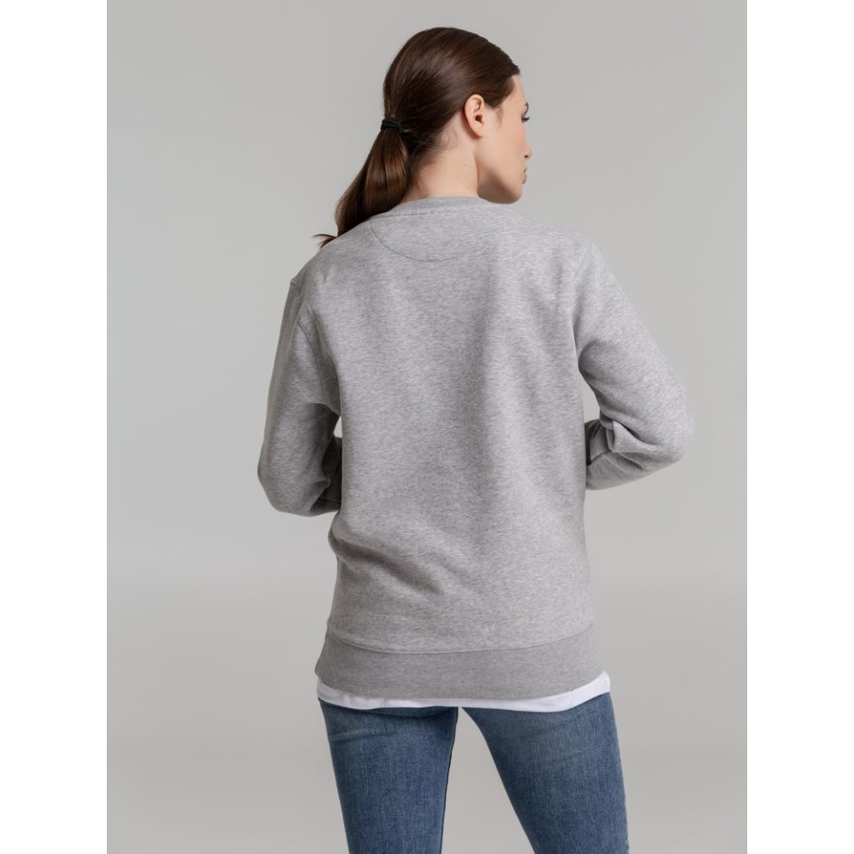 Свитшот унисекс King, серый меланж, S