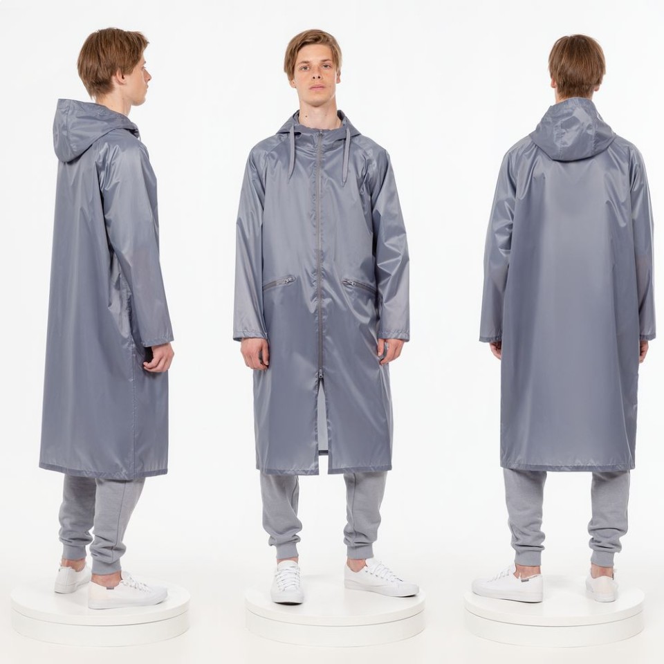 Дождевик R2, серый, размер M/L