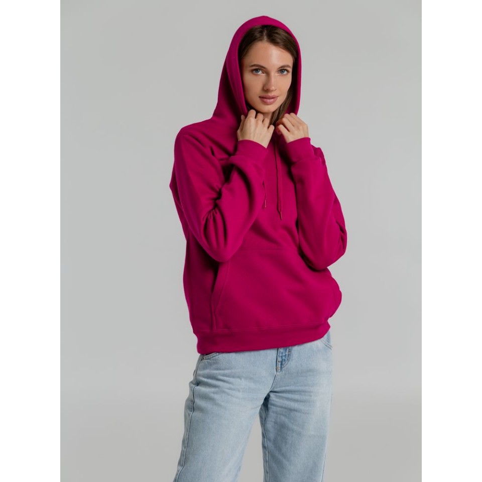 Толстовка с капюшоном Snake II ярко-розовая (фуксия), M