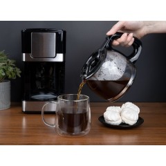 Электрическая кофеварка DayDriver, черно-серебристая