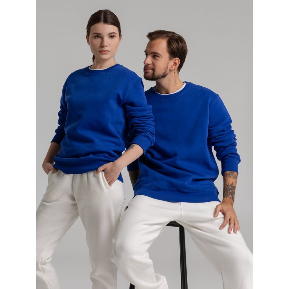 Свитшот унисекс King, ярко-синий, XS