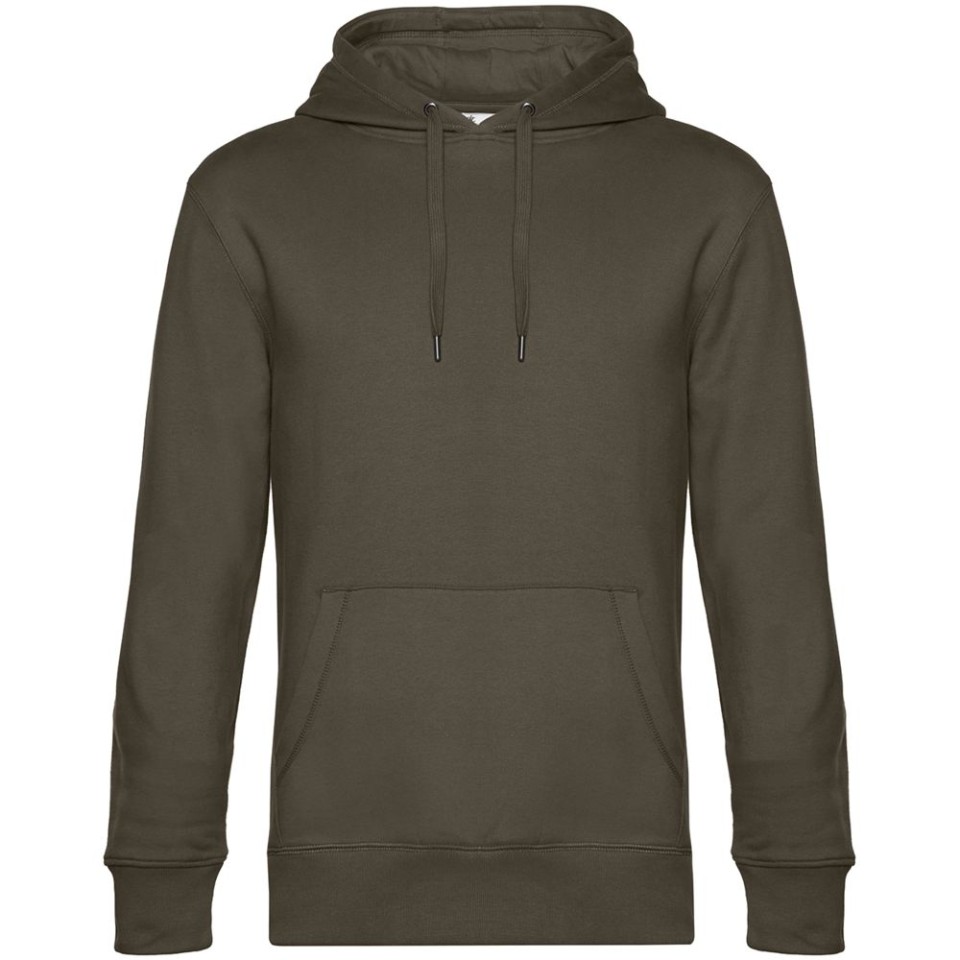Толстовка с капюшоном унисекс King, хаки, L