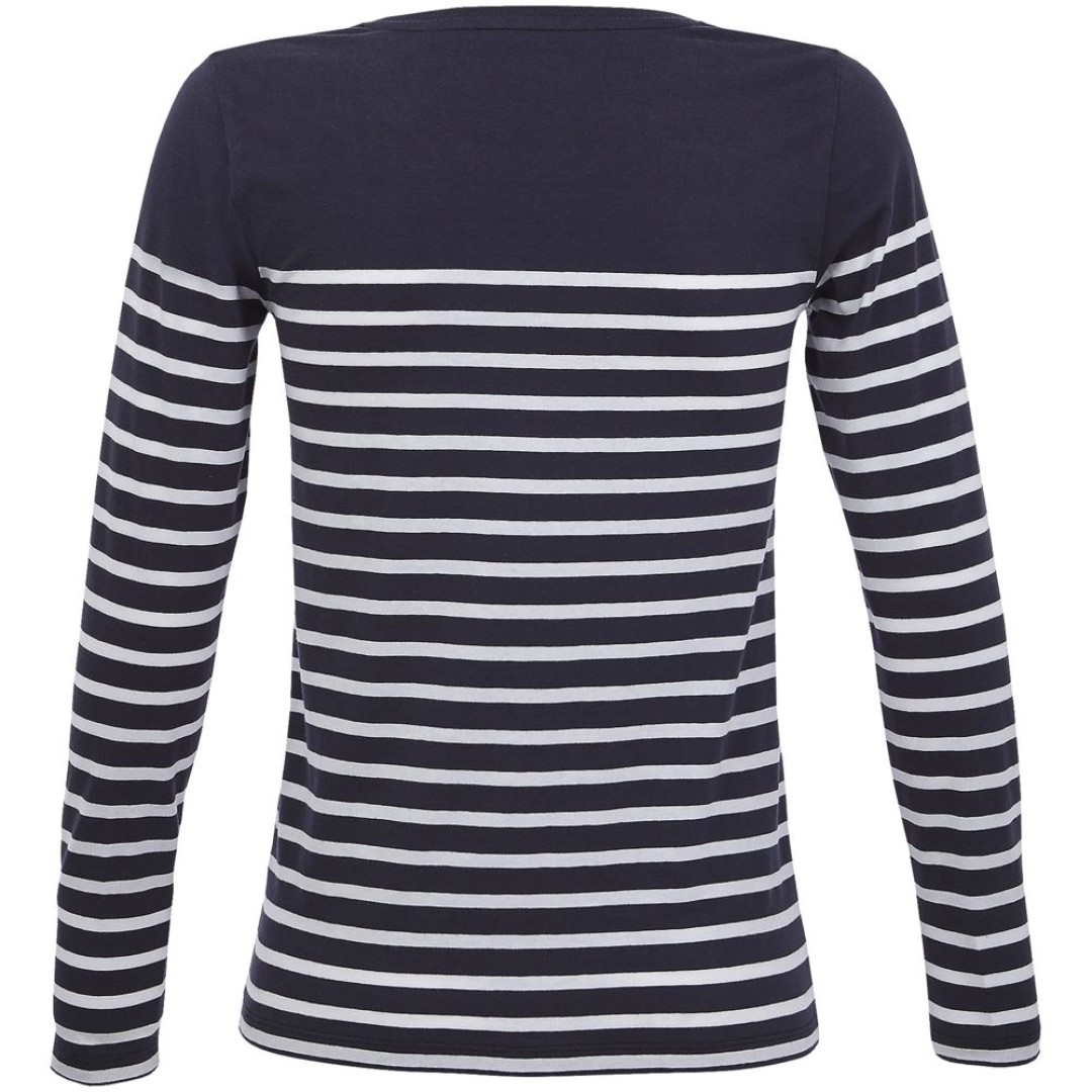 Футболка женская с длинным рукавом Matelot LSL Women, темно-синяя с белым, XXL