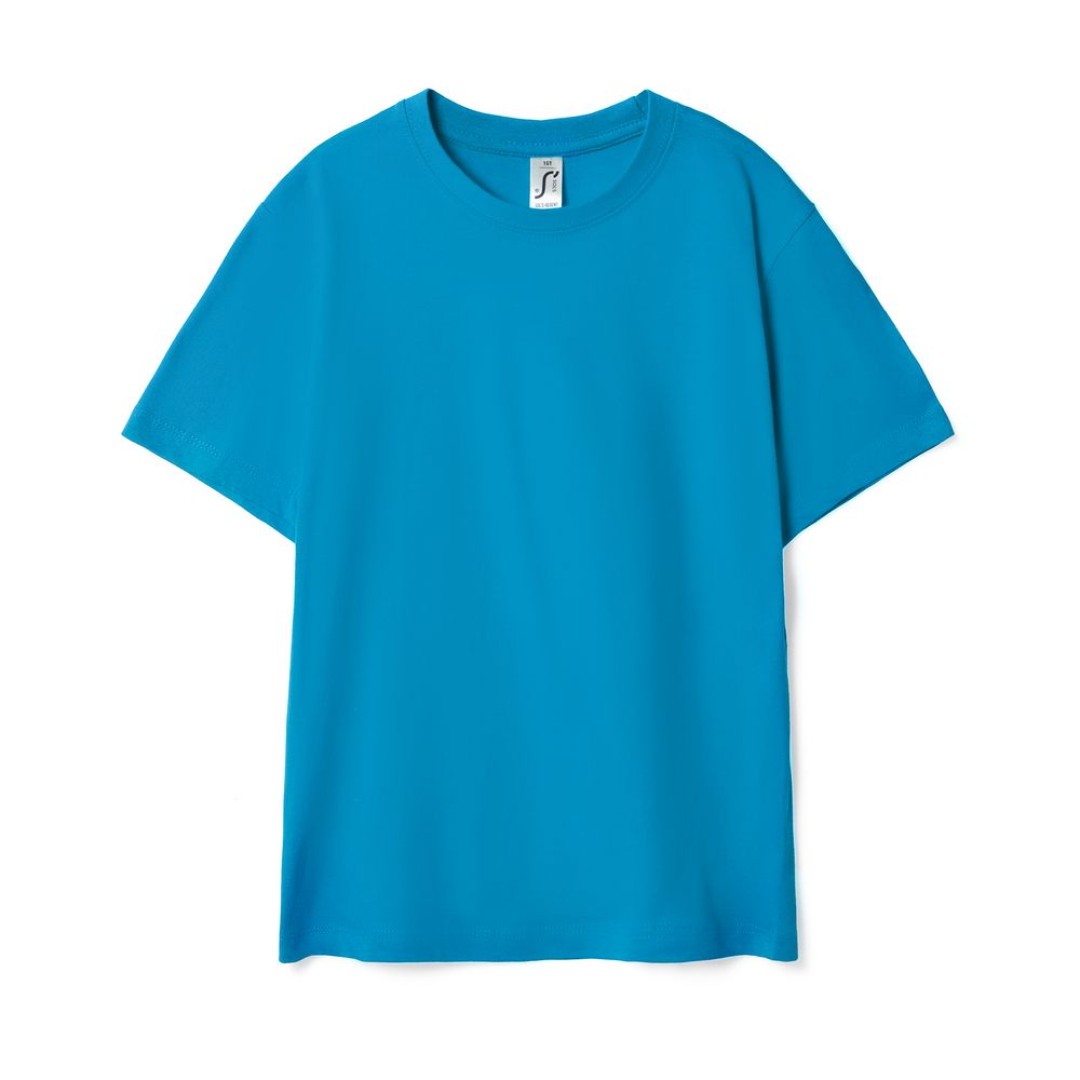 Футболка детская Regent Kids ярко-бирюзовая, на рост 106 - 116 см