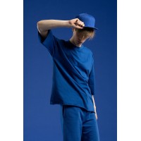 Футболка унисекс T1, синяя, размер XL/XXL