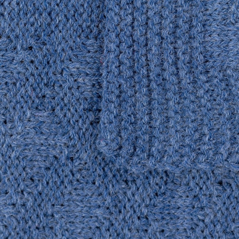 Плед Snippet, синий меланж (джинс)