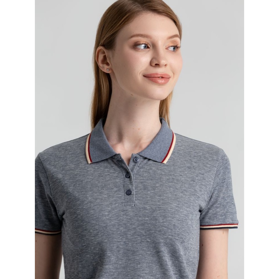 Рубашка поло женская Paname Women голубой меланж, S